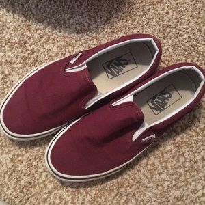 Burgundy Vans